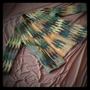 Atelier Lila Blue and Green Coat